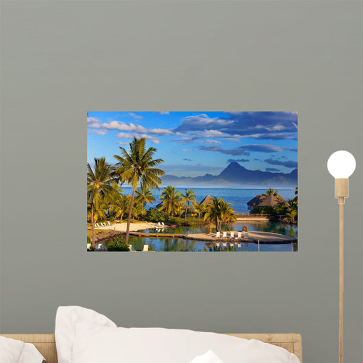 Ocean Sunset Polynesia Tahiti Wall Decal