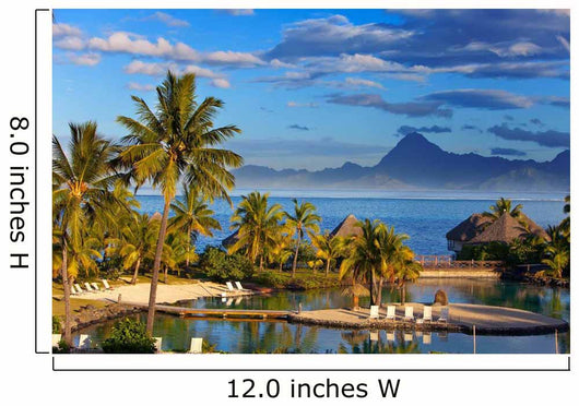 Ocean Sunset Polynesia Tahiti Wall Decal