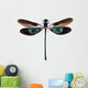 Dragonfly With Green and Brown Wings Wall Decal