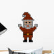 Pixel Santa Wall Decal