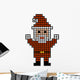 Pixel Santa Wall Decal