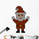 Pixel Santa Wall Decal
