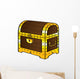 Trunk Chest Gold Treasure Wood Old Vintage Pirate Lock Wall Decal