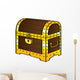 Trunk Chest Gold Treasure Wood Old Vintage Pirate Lock Wall Decal