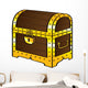 Trunk Chest Gold Treasure Wood Old Vintage Pirate Lock Wall Decal