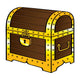Trunk Chest Gold Treasure Wood Old Vintage Pirate Lock Wall Decal
