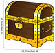 Trunk Chest Gold Treasure Wood Old Vintage Pirate Lock Wall Decal