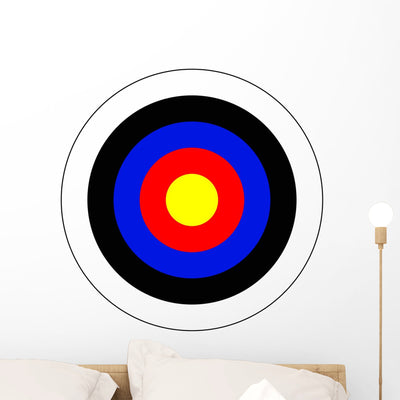 Bullseye Wall Decal shown on a wall
