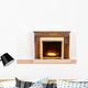 Fireplace with Fake Fire Wall Mural