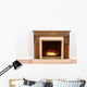Fireplace with Fake Fire Wall Mural