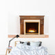 Fireplace with Fake Fire Wall Mural