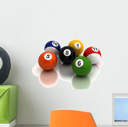 Pool Game Balls Wall Decal