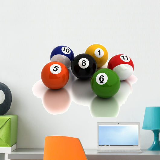 Pool Game Balls Wall Decal