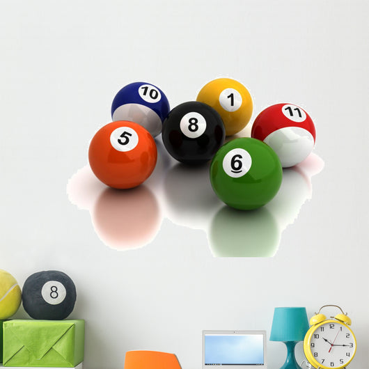 Pool Game Balls Wall Decal