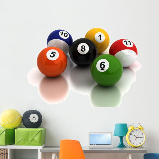 Pool Game Balls Wall Decal