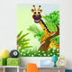 Cute Giraffe Cartoon Smiling