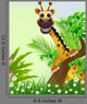 Cute Giraffe Cartoon Smiling