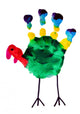 Thanksgiving turkey child art Wall Decal