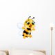 Funny bee cartoon Wall Decal