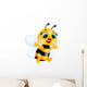 Funny bee cartoon Wall Decal