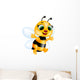 Funny bee cartoon Wall Decal