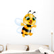 Funny bee cartoon Wall Decal