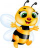 Funny bee cartoon Wall Decal