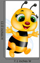 Funny bee cartoon Wall Decal