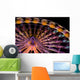 Illuminated Ferris Wheel at Night Wall Mural