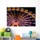 Illuminated Ferris Wheel at Night Wall Mural