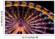 Illuminated Ferris Wheel at Night Wall Mural