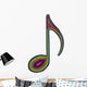 Rainbow Music Note Wall Decal