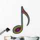 Rainbow Music Note Wall Decal