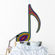 Rainbow Music Note Wall Decal