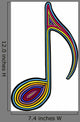 Rainbow Music Note Wall Decal