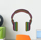 Rainbow Headphones Music Wall Decal