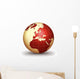 Red World Globe Wall Mural