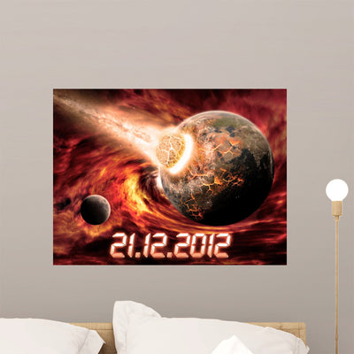 Planet Earth Apocalypse 2012 shown on a wall