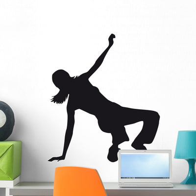 Fitness Dance Zumba Wall Decal shown on a wall