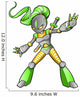 Alien Ninja Warrior Vector Wall Decal