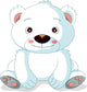 Cute Polar Bear Cartoon Wall Decal