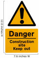 Construction Site Warning Sign