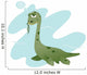Funny Nessie Eating Wall Decal