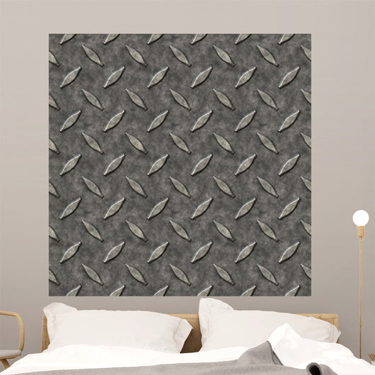 Diamond Plate Metal Wall Mural