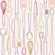 Kitchen utensils - seamless pattern Wall Mural