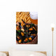 seafood, mussels, beer, French fries Wall Mural
