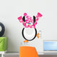 Penguin Skating Pirouette Illustration Wall Decal