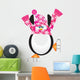 Penguin Skating Pirouette Illustration Wall Decal