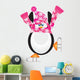 Penguin Skating Pirouette Illustration Wall Decal