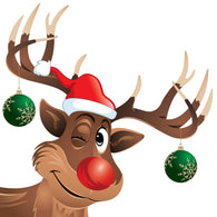 Rudolph Reindeer Winking with